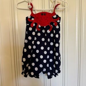 Mud Pie Crab outfit 6-9 months - nautical